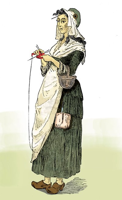 Tricoteuse, or Knitting Woman by Unbekannter Künstler