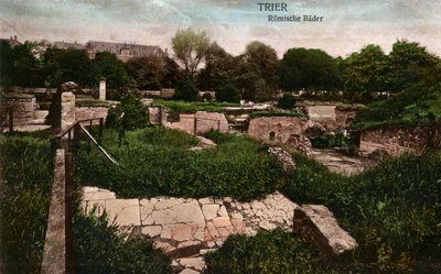 Trier - ruins of the Roman baths - France, late 19th century (postcard) by Unbekannter Künstler