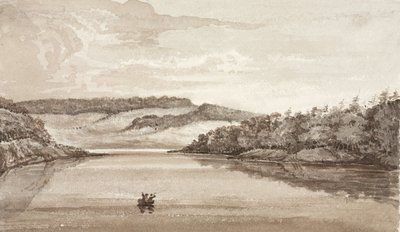 Two Men Rowing a Boat Across a Lake, South Atlantic by Unbekannter Künstler