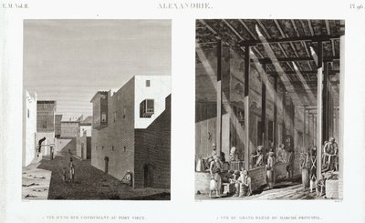 Two views of Alexandria, Egypt, c 1798 by Unbekannt