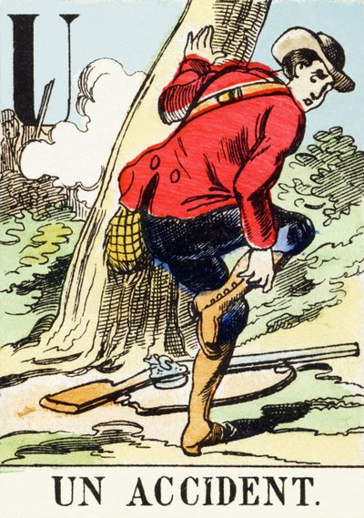 U: An Accident - The Hunting Alphabet, c.1890 by Unbekannt