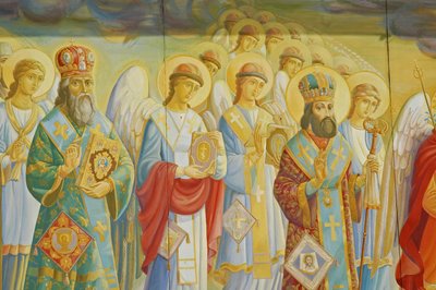 Ukraine, Kiev, St Michael’s Orthodox Monastery (orig1108, reconst. 2001), external fresco by Unbekannt