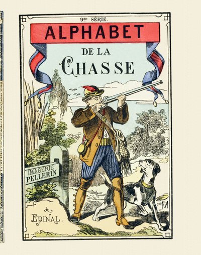 A Hunter and His Dog - Cover of The Hunting Alphabet - Imaging of Pellerin, Epinal, c.1890 by Unbekannt