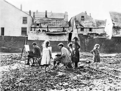 Artists Painting by the River Torridge, Appledore, Devon by Unbekannt