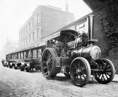 A Traction Engine Towing A Load. Manchester, c1904 by Unbekannt