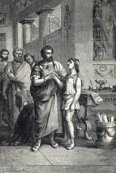 Valentinian II recognized Roman emperor by Gratian by Unbekannter Künstler