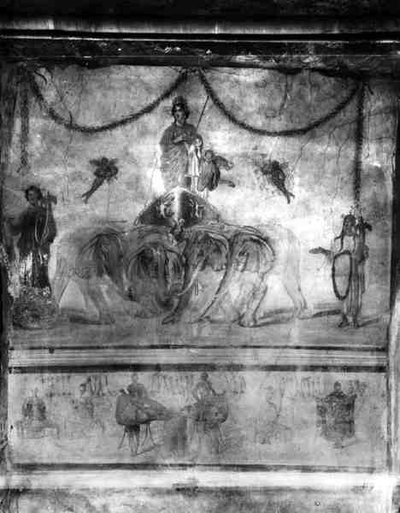 Venus of Pompeii on a Chariot Carried by Elephants by Benjamin Baud