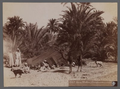 View from a site in North Africa- Nomad Camp by Unbekannt