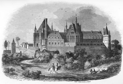 View of castle of Gaillon, Normandy. 19th century (engraving from 