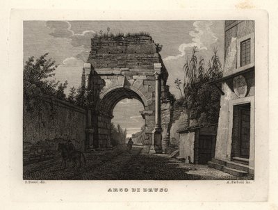 View of the Arch of Drusus, Rome by Unbekannt