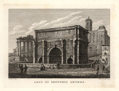 View of the Arch of Septimius Severus, Rome by Unbekannt