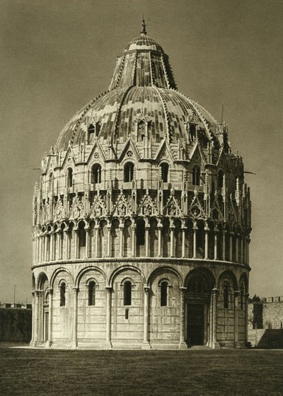 View of the Baptistery of Pisa by Unbekannt