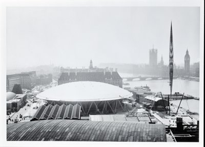 View of the Dome of Discovery built for the Festival of Britain, opened 4 May 1951 by Unbekannt