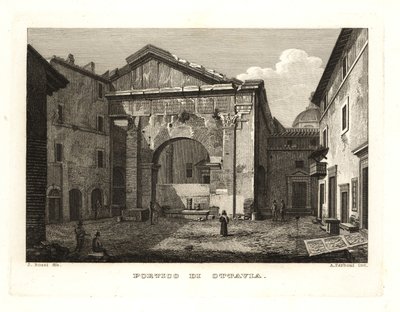View of the Portico of Octavia, Rome by Unbekannt