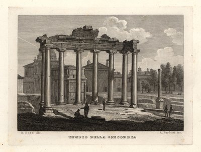 View of the Temple of Concord, Rome by Unbekannt