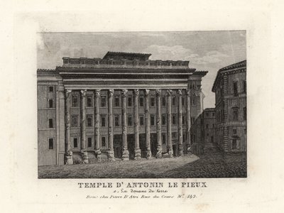 View of the Temple of Hadrian, Rome by Unbekannt