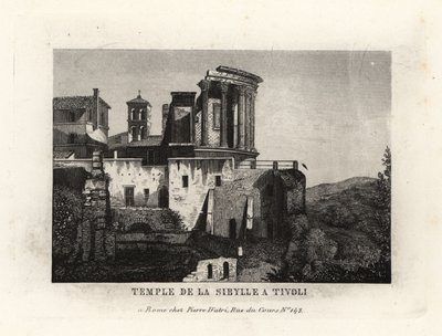 View of the Temple of the Sybil or the Temple of Vesta at Tivoli by Unbekannt