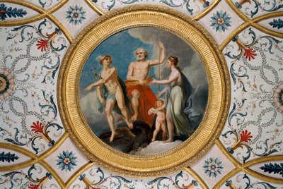 View of the Ceiling Roundel in the Little Drawing Room by Unbekannter Künstler