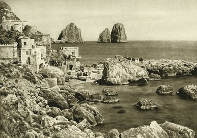 View of the Faraglioni from the Island of Capri to Marina Piccola by Unbekannt