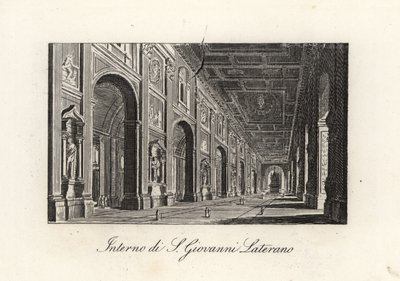 View of the Interior of the Archbasilica of St. John Lateran, Rome by Unbekannt