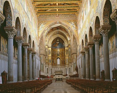 View of the nave of Monreale Cathedral, Sicily by Unbekannt