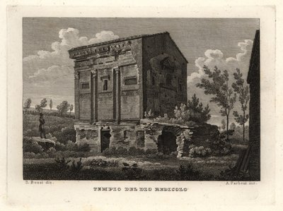 View of the ruins of the Tomb of Annia Regilla in Caffarella Park, Rome by Unbekannt
