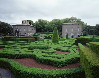 View of the two villas and garden, designed for Cardinal Giovanni Francesco Gambara by Giacomo Vignola, 1568 by Unbekannt