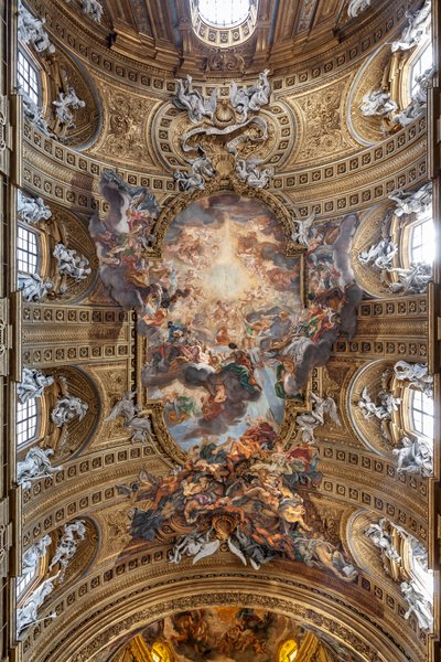 View of the vault of the nave with 