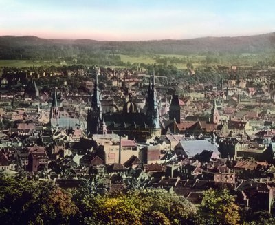 View to the City of Aachen with its Cathedral in the City Centre by Unbekannter Künstler