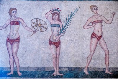 Villa Romana del Casale, Piazza Armerina, Sicily, Italy. Mosaic by Unbekannter Künstler