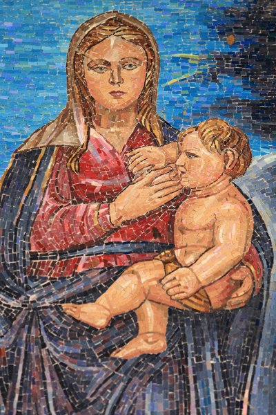 Virgin and child, Basilica of the Annunciation, Nazareth, Israel by Unbekannt