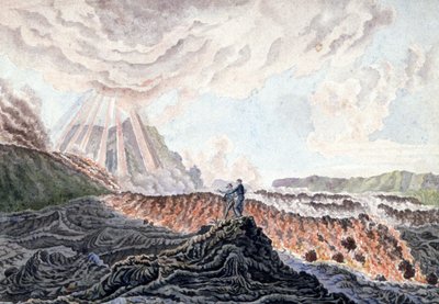 Volcanic eruption of Piton de la Fournaise, Reunion Island by Unbekannter Künstler
