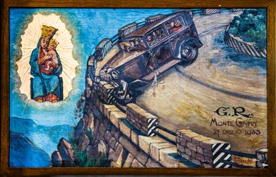 Votive picture in the pilgrimage church Madonna del Sassoon Locarno, Ticino, Switzerland, Europe by Unbekannter Künstler
