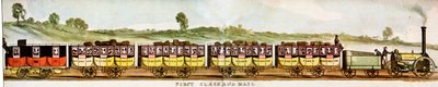 Wagons for first class passengers, Liverpool-Manchester Railway by Unbekannter Künstler