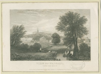 Walsall Town - North View (engraving, 19th century) by Unbekannt