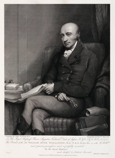 William Hyde Wollaston, English chemist and metallurgist, c 1810s by Unbekannt