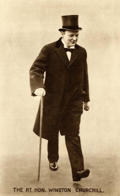 Winston Churchill Visits the Prime Minister Herbert Henry Asquith on Monday 26th 1914 by Unbekannter Künstler
