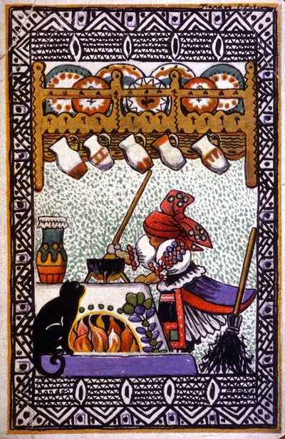 Witch Preparing a Potion by Unbekannter Künstler