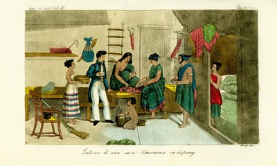 Women Playing Congkak in a Timorese House in Kupang by Unbekannt