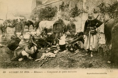 World War 1: Encampment of Moroccan Spahis by Unbekannter Künstler
