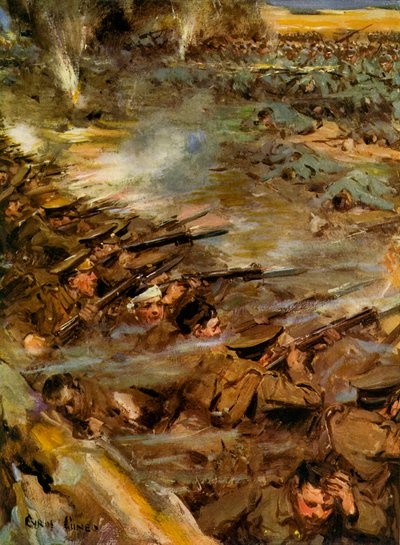 World War I - Battle of Mons by Unbekannter Künstler