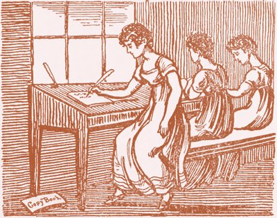 Writing Lesson, Early 19th Century by Unbekannter Künstler