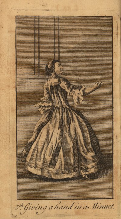 Young lady giving one hand in a minuet by Unbekannt
