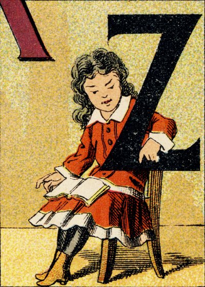 Z - Engraving from ABCD des Petites Filles. Pellerin & Cie, printer-publisher, Epinal, circa 1890. Series A by Unbekannt