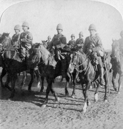 10th Hussars After Repulsing a Boer Attack, Colesberg, South Africa, 4th January 1900 by Underwood and Underwood