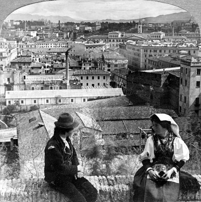 Aventine Hill and the Alban Hills, Rome, Italy by Underwood and Underwood