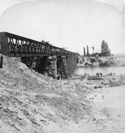Bridge over the Modder River, South Africa, 21st February 1900 by Underwood and Underwood