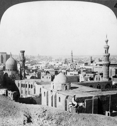 Cairo, Looking South West, Across the City to the Pyramids, Egypt by Underwood and Underwood