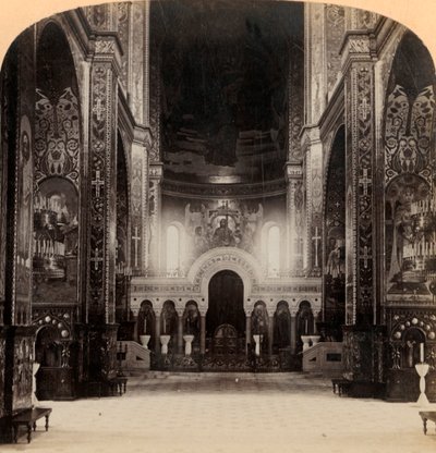 Central Aisle of Vladimir Cathedral, Kief - The Most Beautiful Church in Russia by Underwood and Underwood
