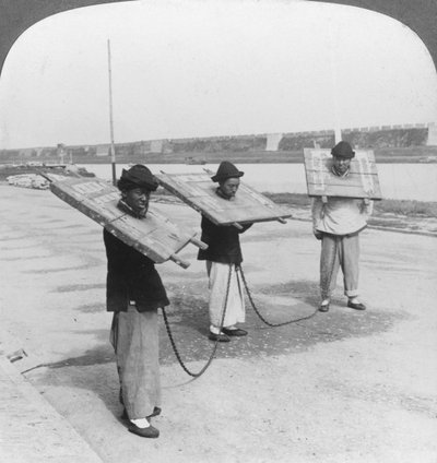Chain Gang, Soo-Chow Suzhou, China, Late 19th or Early 20th Century by Underwood and Underwood